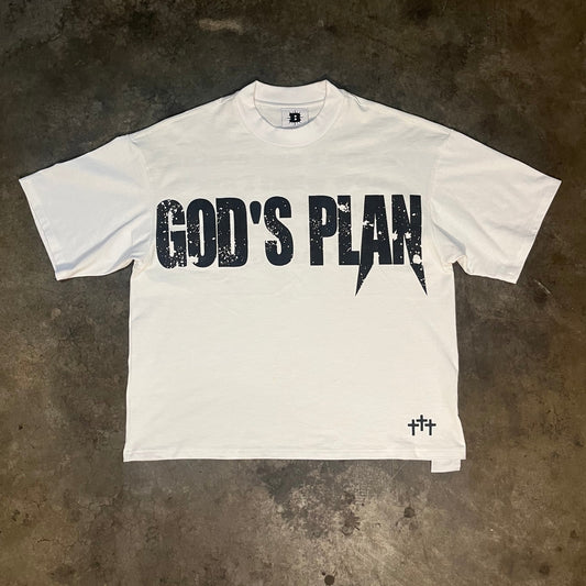 GOD'S PLAN TEE (WHITE)